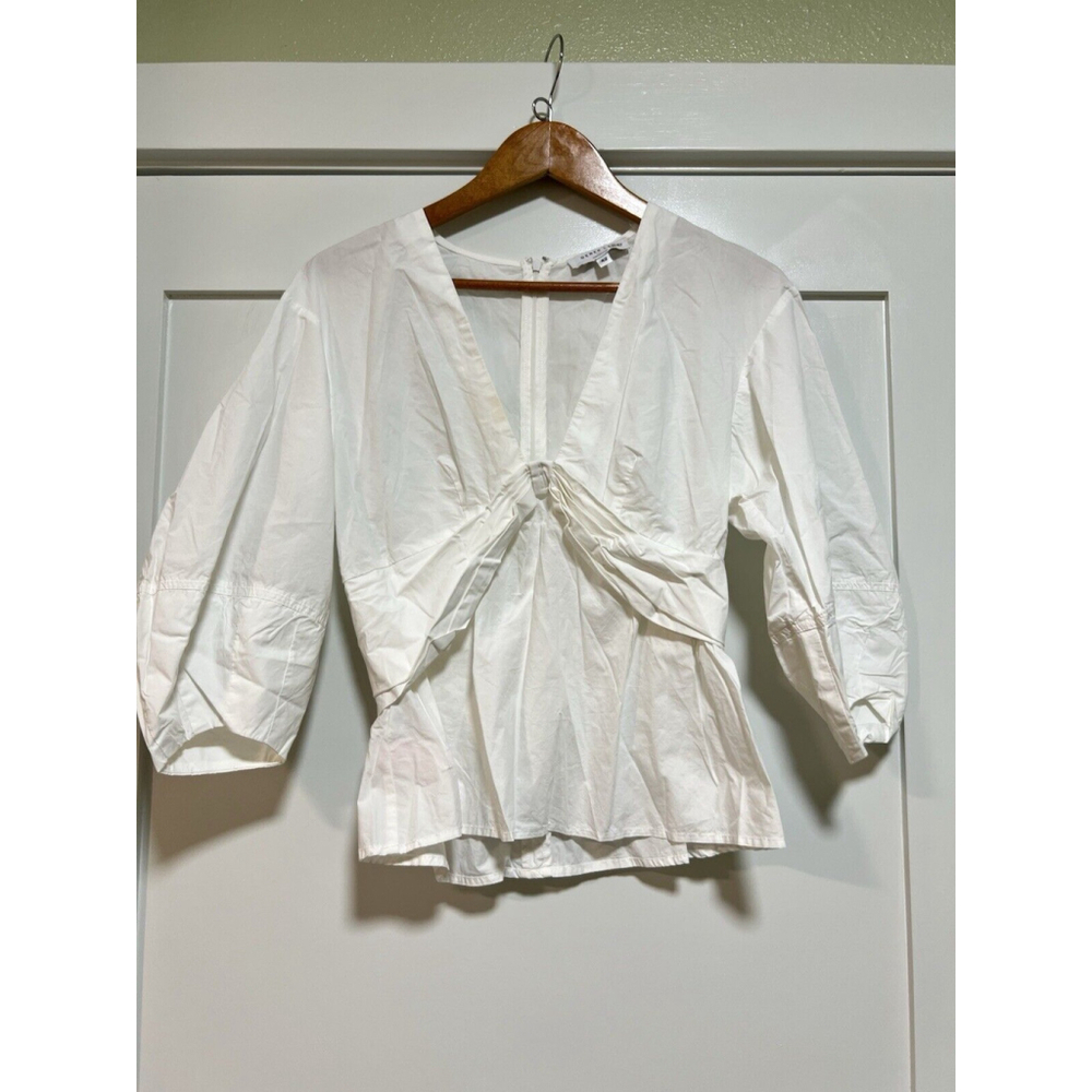 Derek Lam 10 Crosby Noe Blouse Optic White Size 42 (M)‎ MSRP: $ 295.00 - Picture 5 of 10
